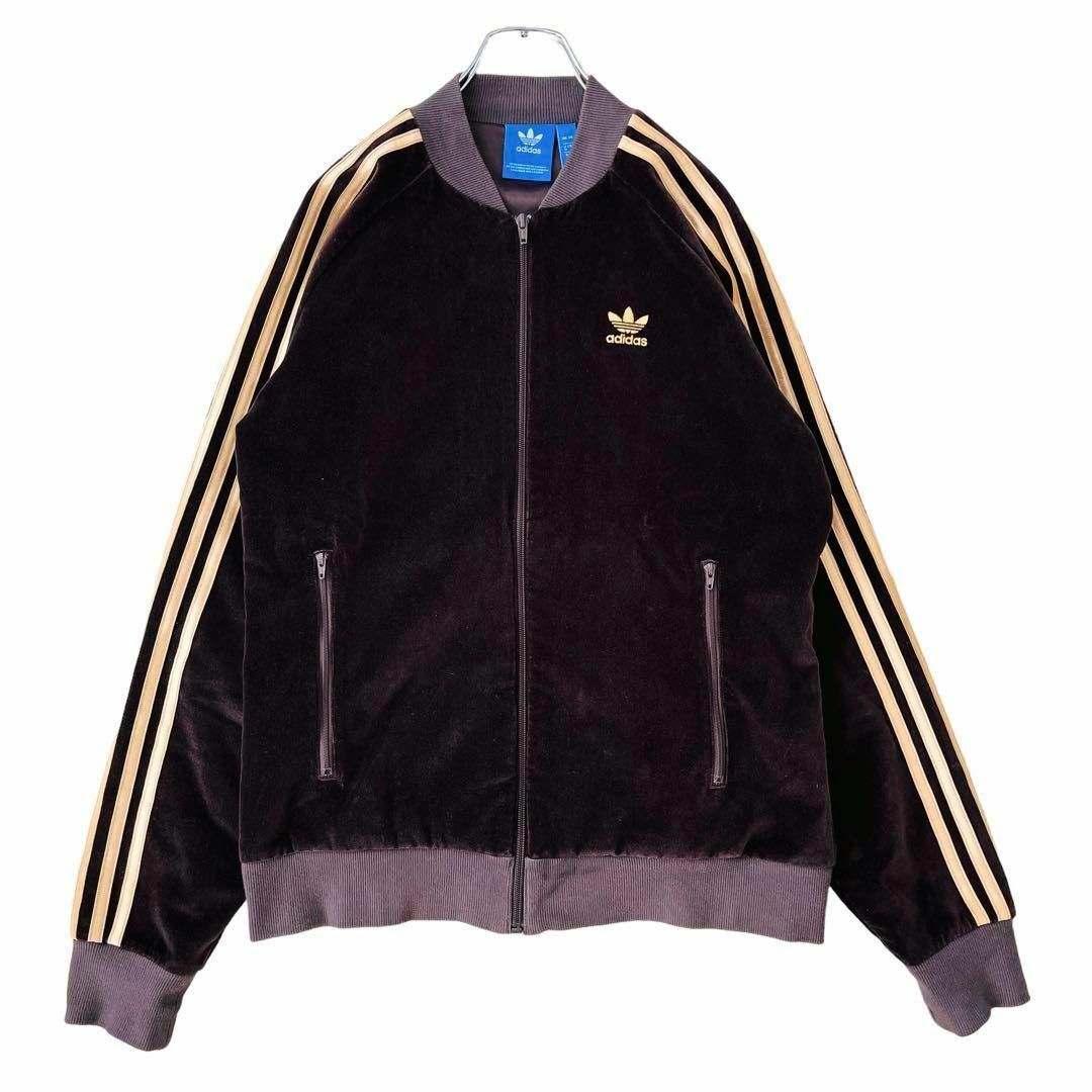 【激レア】アディダス adidas★トラックジャケット L ブラウン 茶 橙