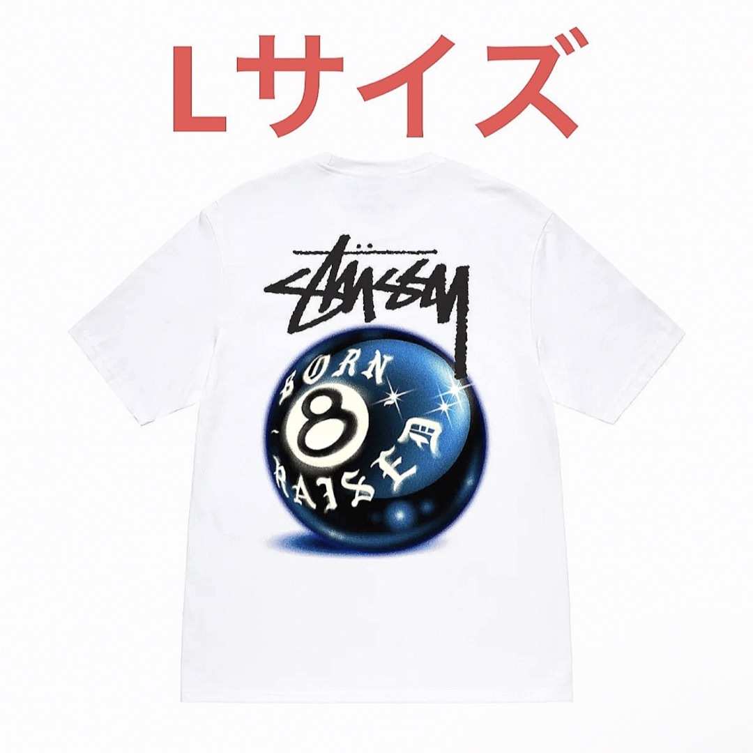 Stussy Born x Raised 8 Ball Tee white L