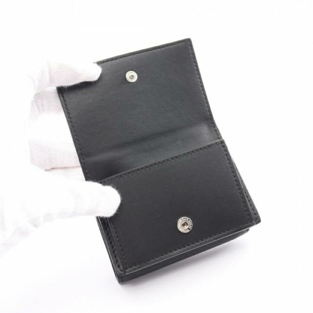 VLTNロゴ 三つ折り財布 コンパクトウォレット レザー ブラック ホワイト 6