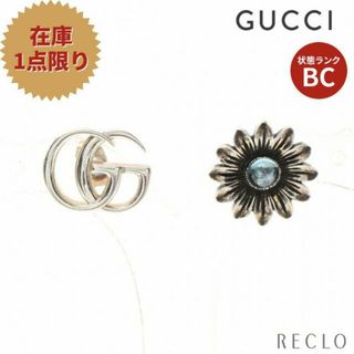 グッチ(Gucci)のダブルG ピアス SV925 シルバー ライトブルー フラワー(ピアス)