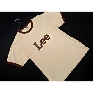 リー(Lee)のLee リー リブ 切替 プリント Tシャツ sizeL/ベージュ ■◆ メンズ(Tシャツ/カットソー(半袖/袖なし))