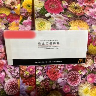 マクドナルド(マクドナルド)のマクドナルド 株主 優待券 ご優待券 商品無料優待券 各6枚セット 6枚x1(フード/ドリンク券)