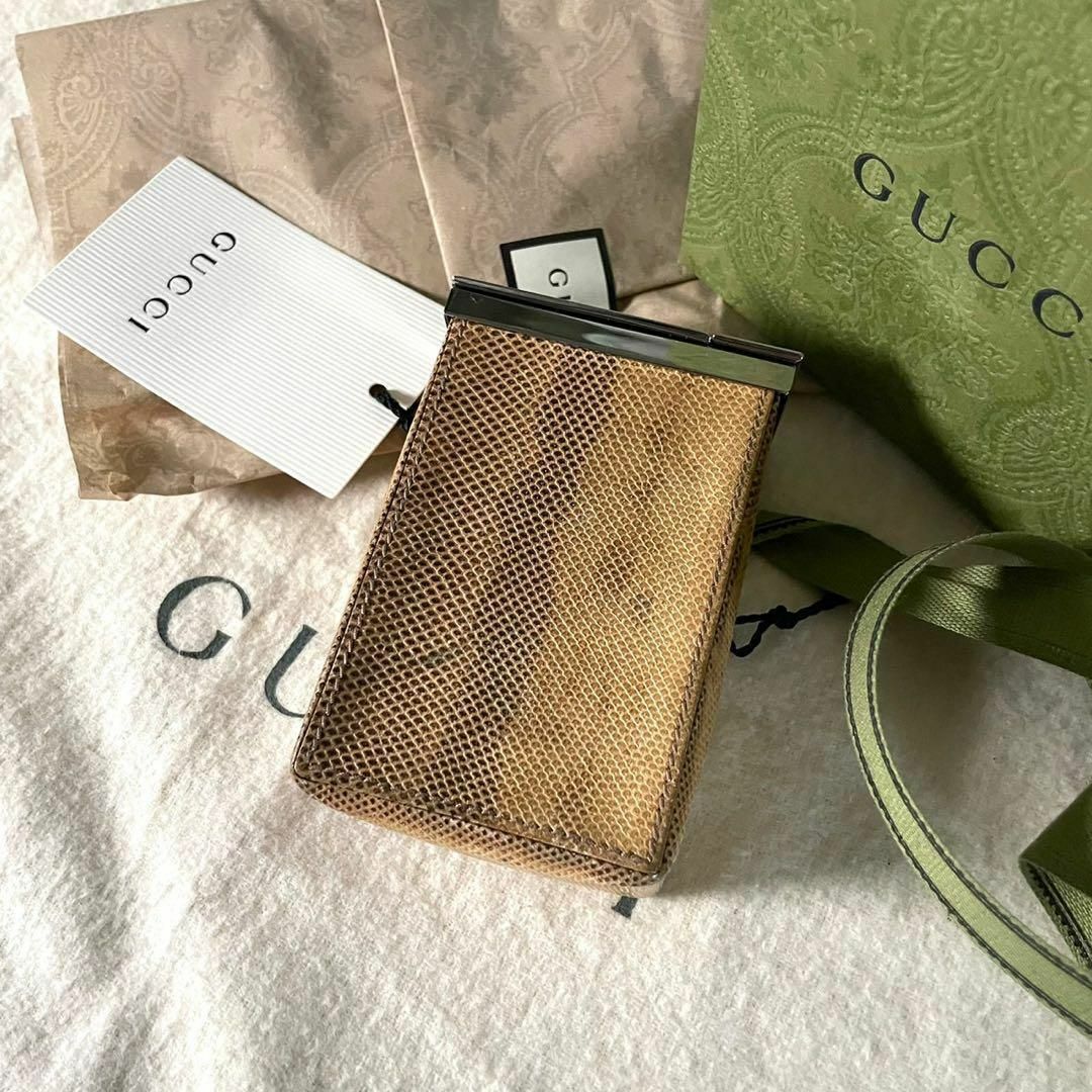 GUCCI - GUCCI 希少 リザード 本革 シガレット ケースの通販 by