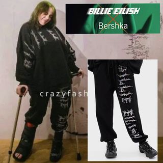 ベルシュカ(Bershka)の良品■ビリーアイリッシュ ベルシュカ■グリッタースウェット ジョガーパンツ S(その他)