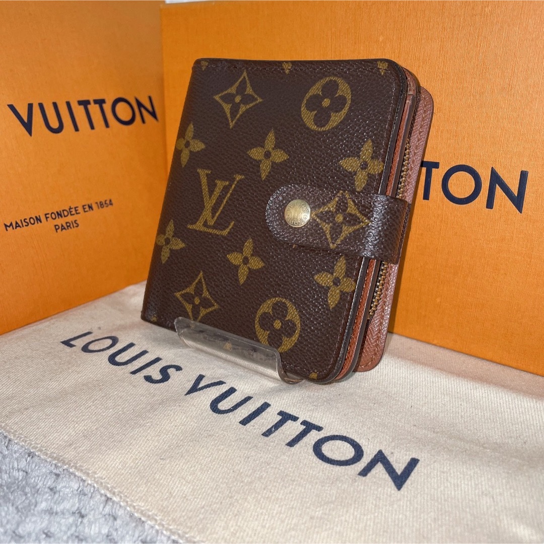 LOUIS VUITTON(ルイヴィトン)の【美品】 ルイヴィトン コンパクトジップ モノグラム 折り財布 メンズのファッション小物(折り財布)の商品写真