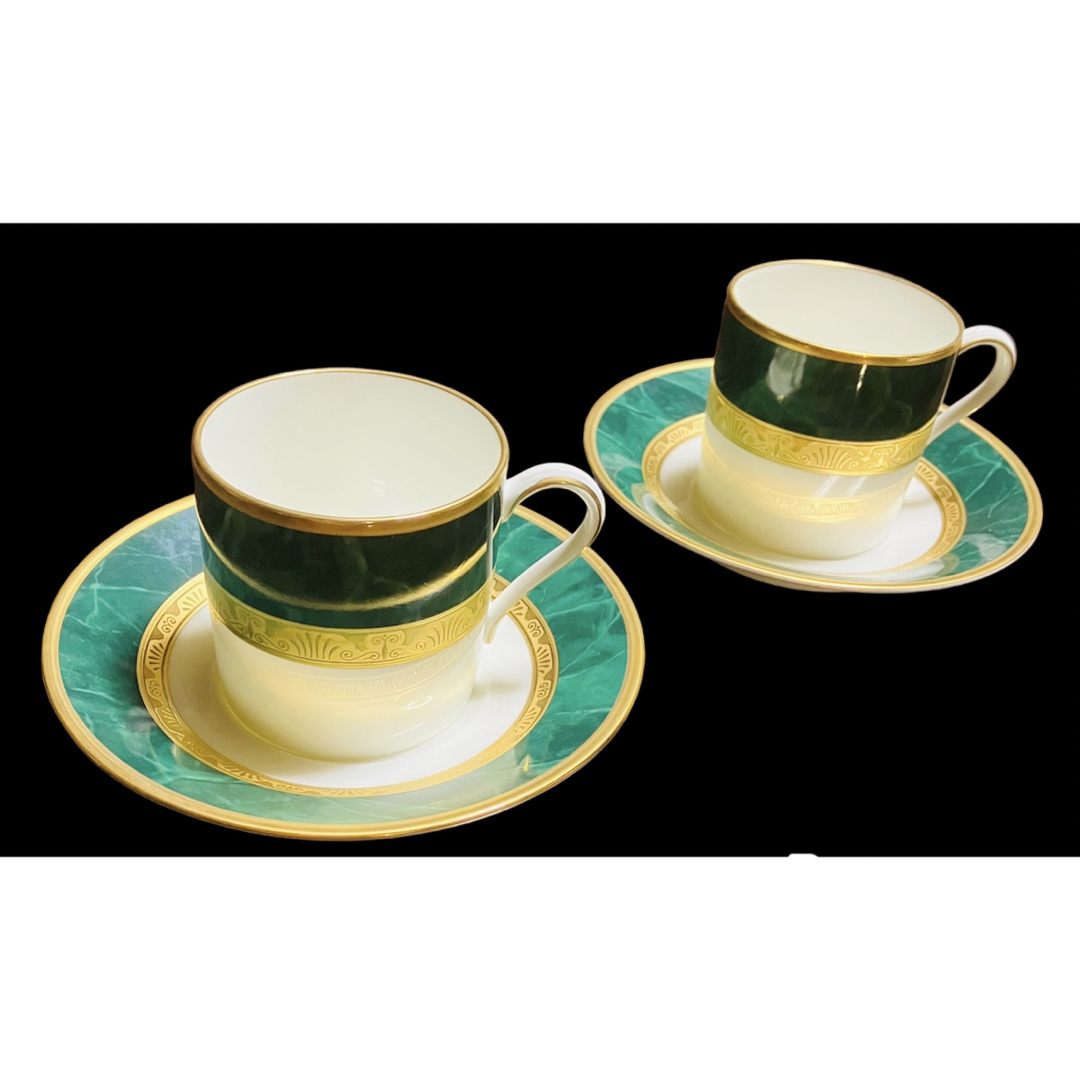 ノリタケ　Noritake フィッツジェラルド　デミタスカップ&ソーサー　2客