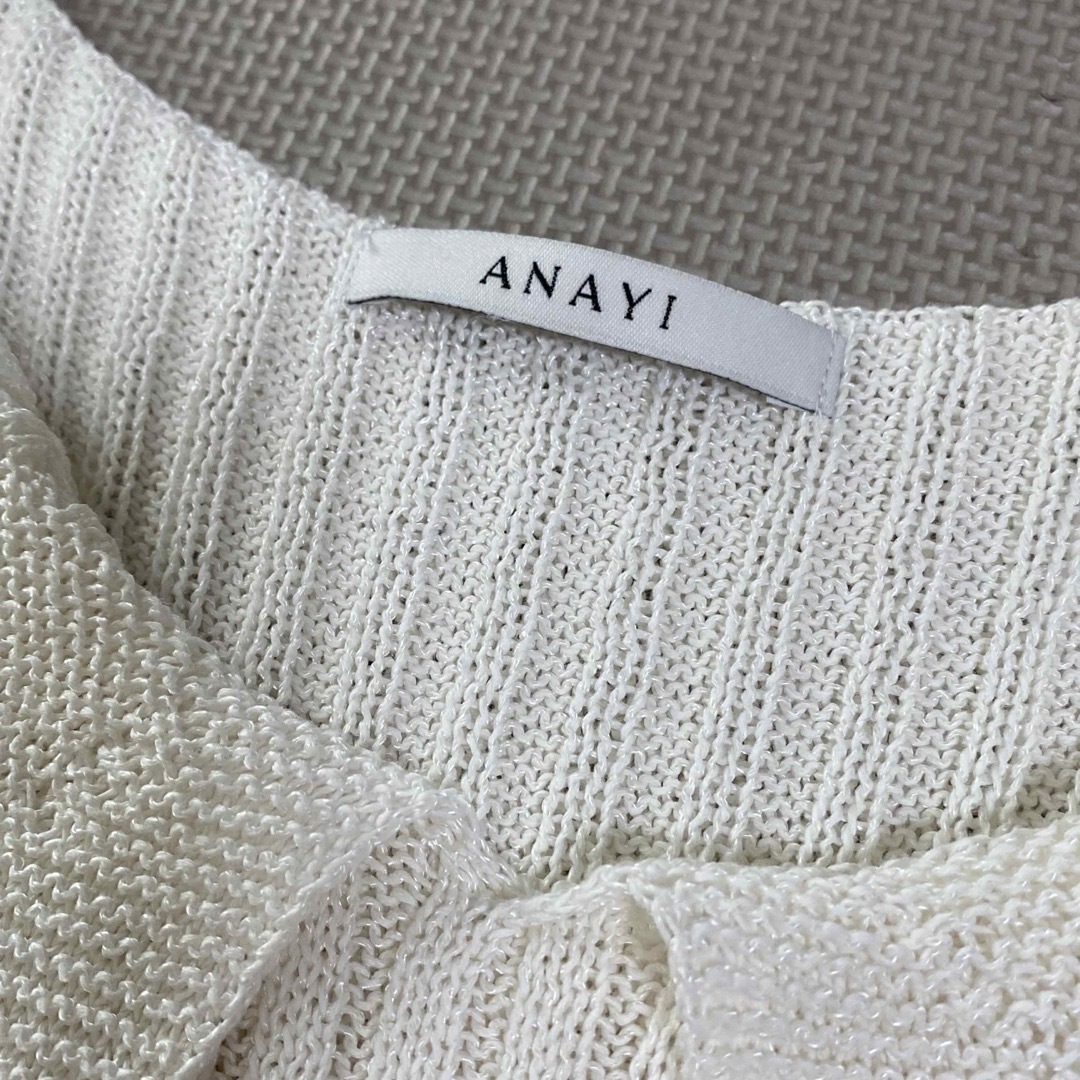 ANAYI - 【お値下げ】ANAYI/アナイ 和紙リブビッグカラー プルオーバー