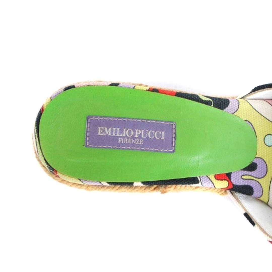 EMILIO PUCCI(エミリオプッチ)のエミリオプッチ エスパドリーユ サンダル ヒール 総柄 マルチカラー 36 レディースの靴/シューズ(サンダル)の商品写真