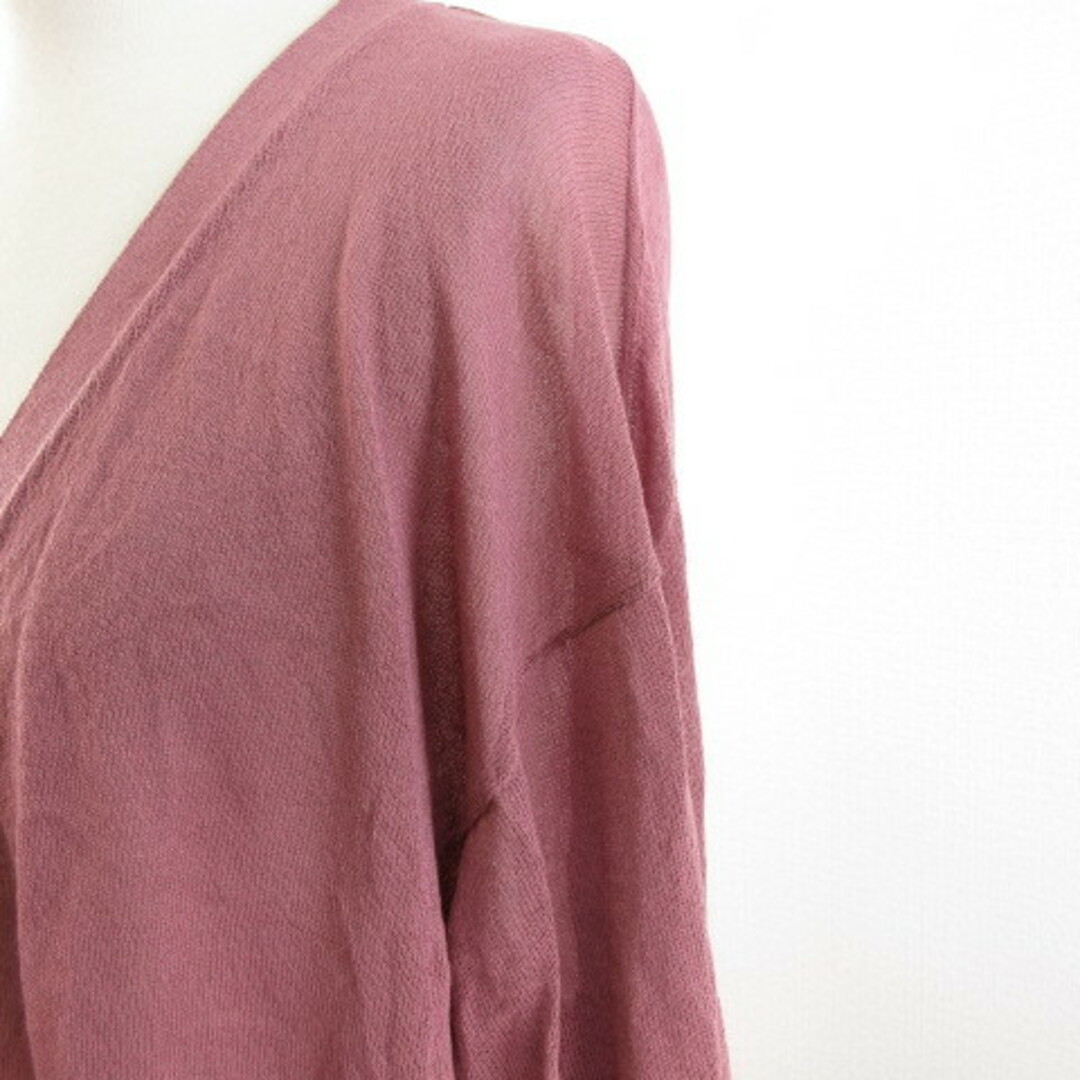 GU(ジーユー)のジーユー GU シアーサイドスリットVネックカーディガン 長袖 紫 XL レディースのトップス(カーディガン)の商品写真