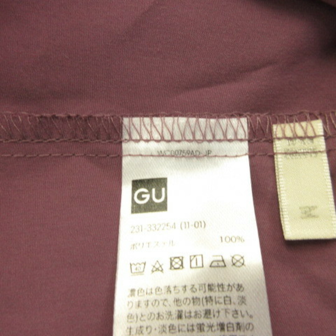 GU(ジーユー)のジーユー GU ボリュームスリーブブラウス 長袖 紫 M *A201 レディースのトップス(シャツ/ブラウス(長袖/七分))の商品写真