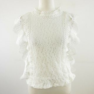 アクシーズファム(axes femme)のアクシーズファム axes femme カットソー ノースリーブ レース M(カットソー(半袖/袖なし))