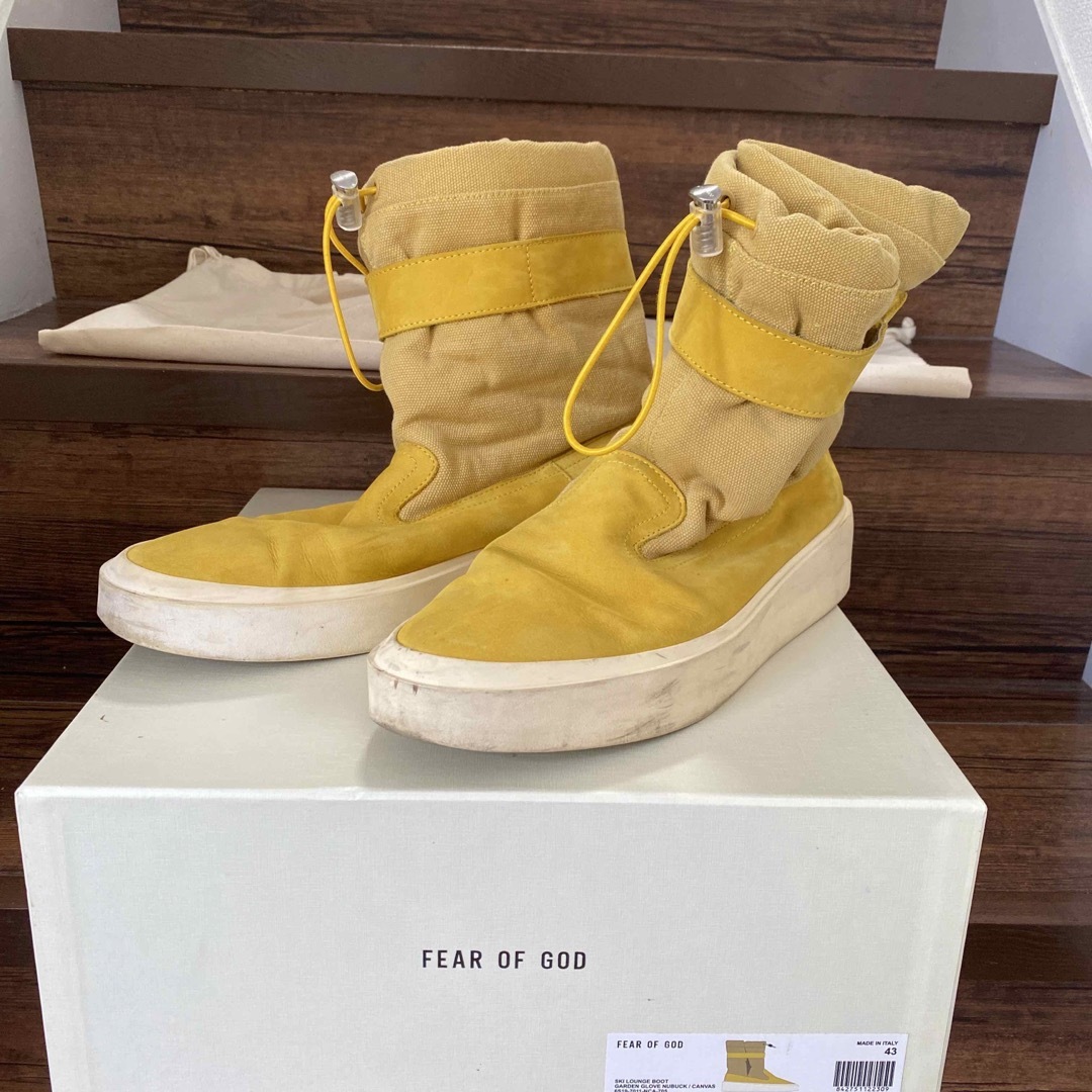 FEAR OF GOD スキーラウンジブーツ　28cm EU43 イエロー