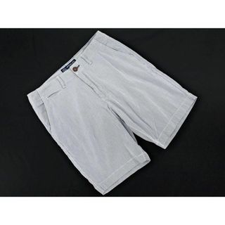 アメリカンイーグル(American Eagle)のAMERICAN EAGLE アメリカンイーグル ストライプ ハーフ パンツ size32/白ｘ青 ■◆ メンズ(ショートパンツ)