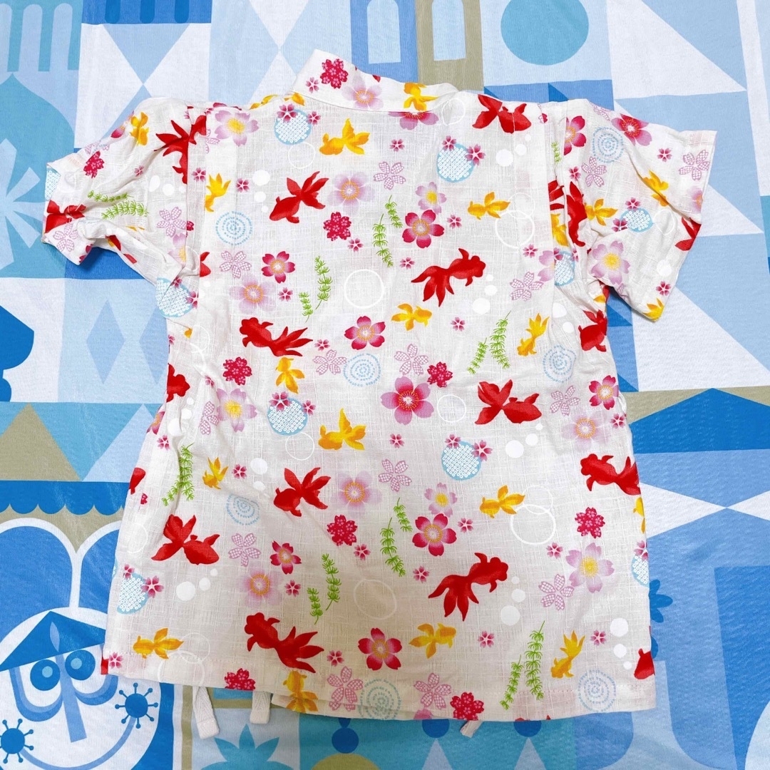 甚平 金魚柄 90cm  petit main ミッフィーショートパンツ80cm キッズ/ベビー/マタニティのキッズ服女の子用(90cm~)(甚平/浴衣)の商品写真