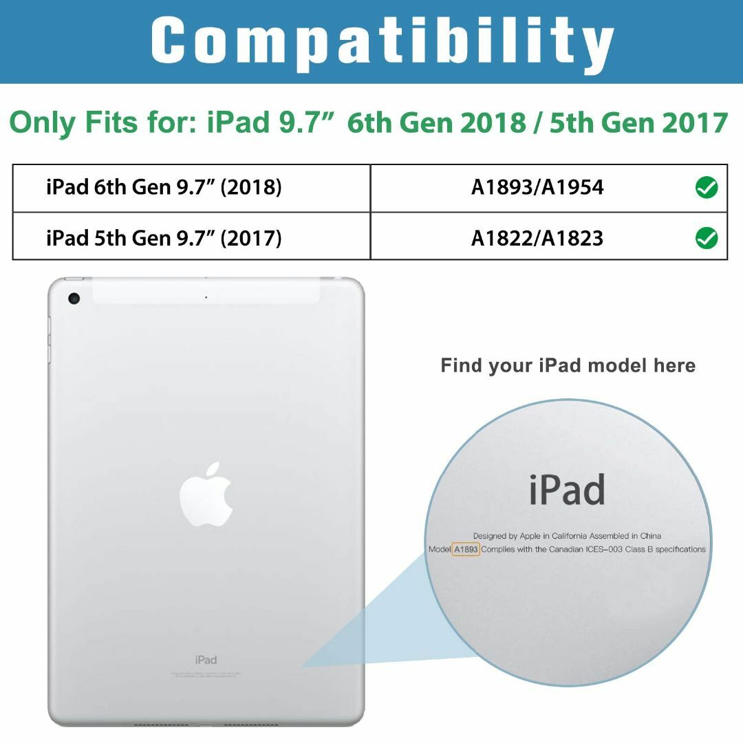 ProCase iPad 9.7"(旧型)ケース スマート 超スリム スタンド