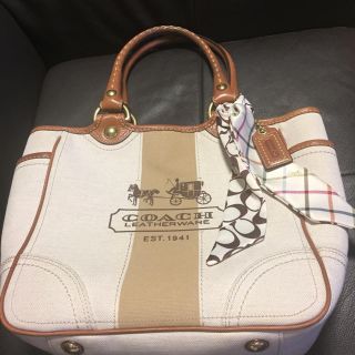 コーチ(COACH)のさやか様専用💛金額交渉応じます！美品！COACHキャンバスバッグ💛(ハンドバッグ)