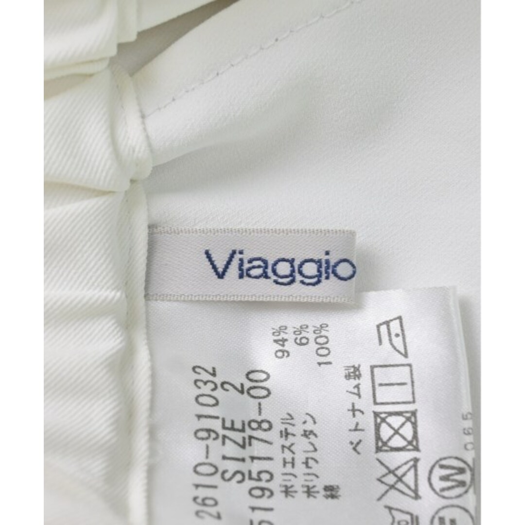 VIAGGIO BLU(ビアッジョブルー)のViaggio Blu ヴィアッジョ　ブル パンツ（その他） 2(M位) 白 【古着】【中古】 レディースのパンツ(その他)の商品写真