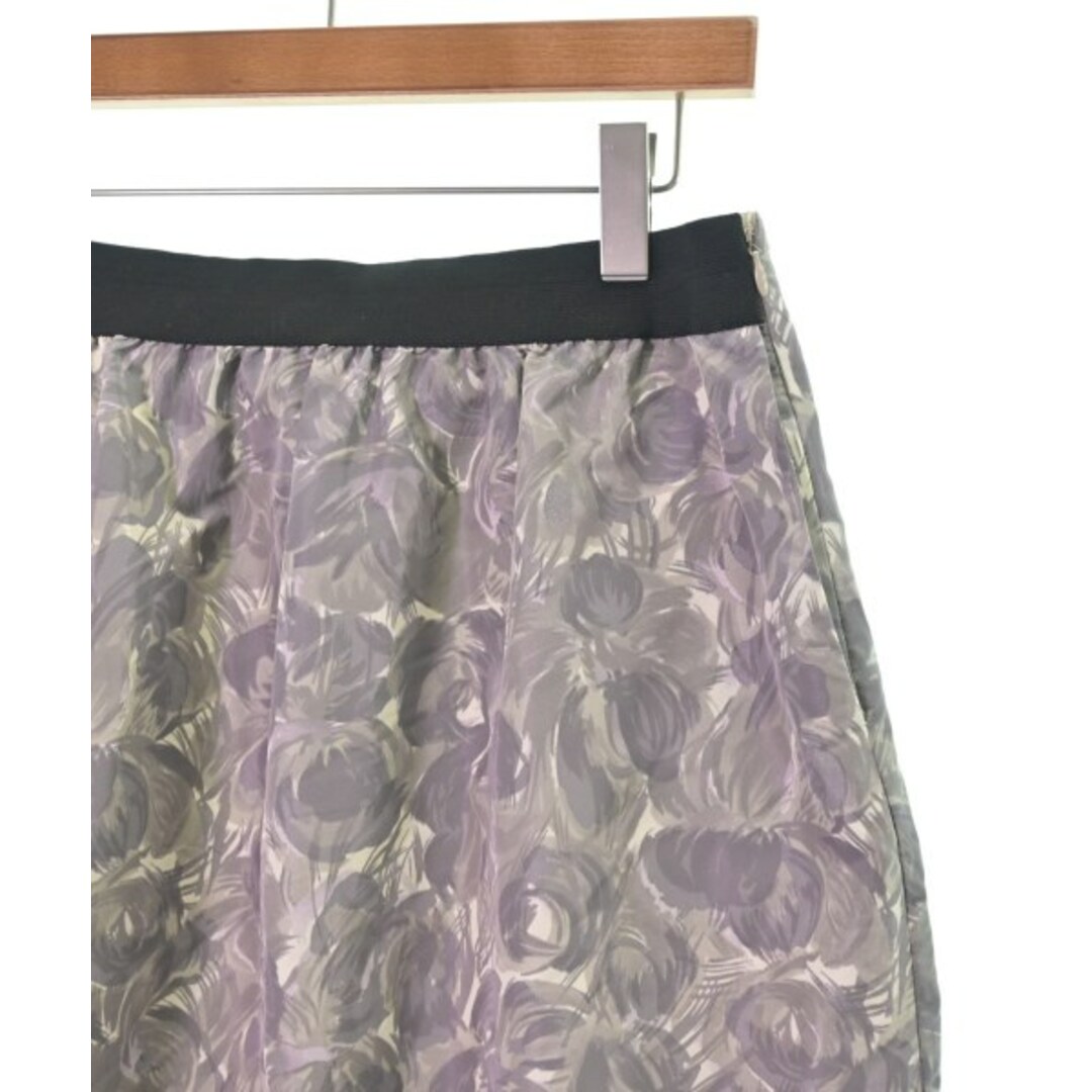 Marni(マルニ)のMARNI ロング・マキシ丈スカート 42(M位) ベージュxグレー(花柄) 【古着】【中古】 レディースのスカート(ロングスカート)の商品写真