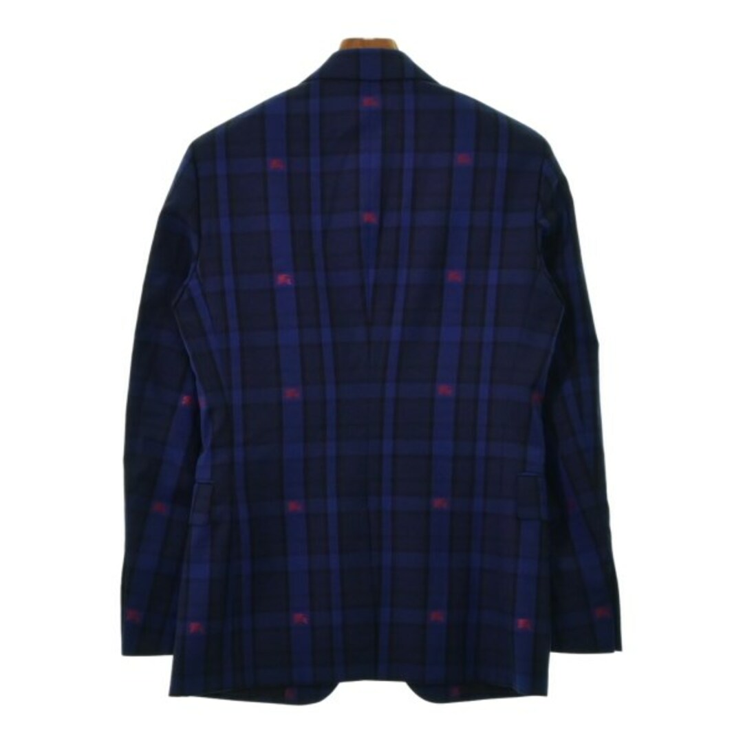 BURBERRY(バーバリー)のBURBERRY テーラードジャケット 44(S位) 紺x黒x赤(チェック) 【古着】【中古】 メンズのジャケット/アウター(テーラードジャケット)の商品写真