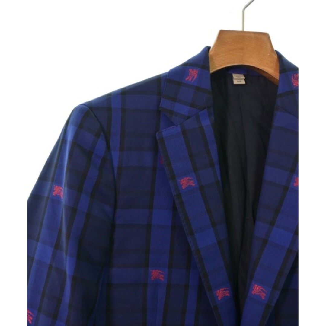 BURBERRY - BURBERRY テーラードジャケット 44(S位) 紺x黒x赤 BURBERRY - BURBERRY テーラードジャケット 44(S位) 紺x黒x赤