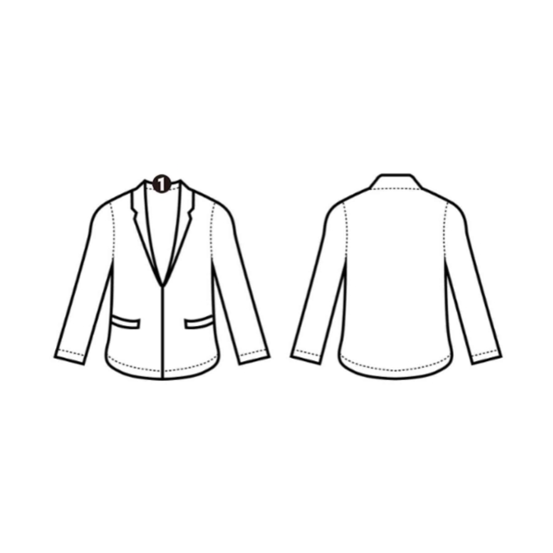 BURBERRY - BURBERRY テーラードジャケット 44(S位) 紺x黒x赤 BURBERRY - BURBERRY テーラードジャケット 44(S位) 紺x黒x赤