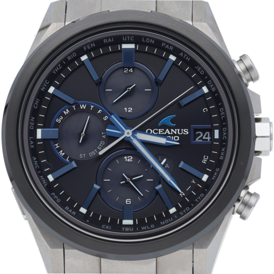 CASIO(カシオ)のカシオ オシアナス クラシック ライン ソーラー電波時計 Oceanus OCW-T4000-1AJF 箱 保証書 チタン メンズ時計 ブラック 美品 【中古】 メンズの時計(その他)の商品写真