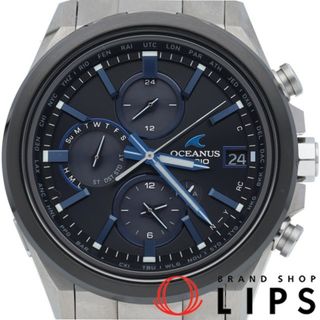 カシオ(CASIO)のカシオ オシアナス クラシック ライン ソーラー電波時計 Oceanus OCW-T4000-1AJF 箱 保証書 チタン メンズ時計 ブラック 美品 【中古】(その他)