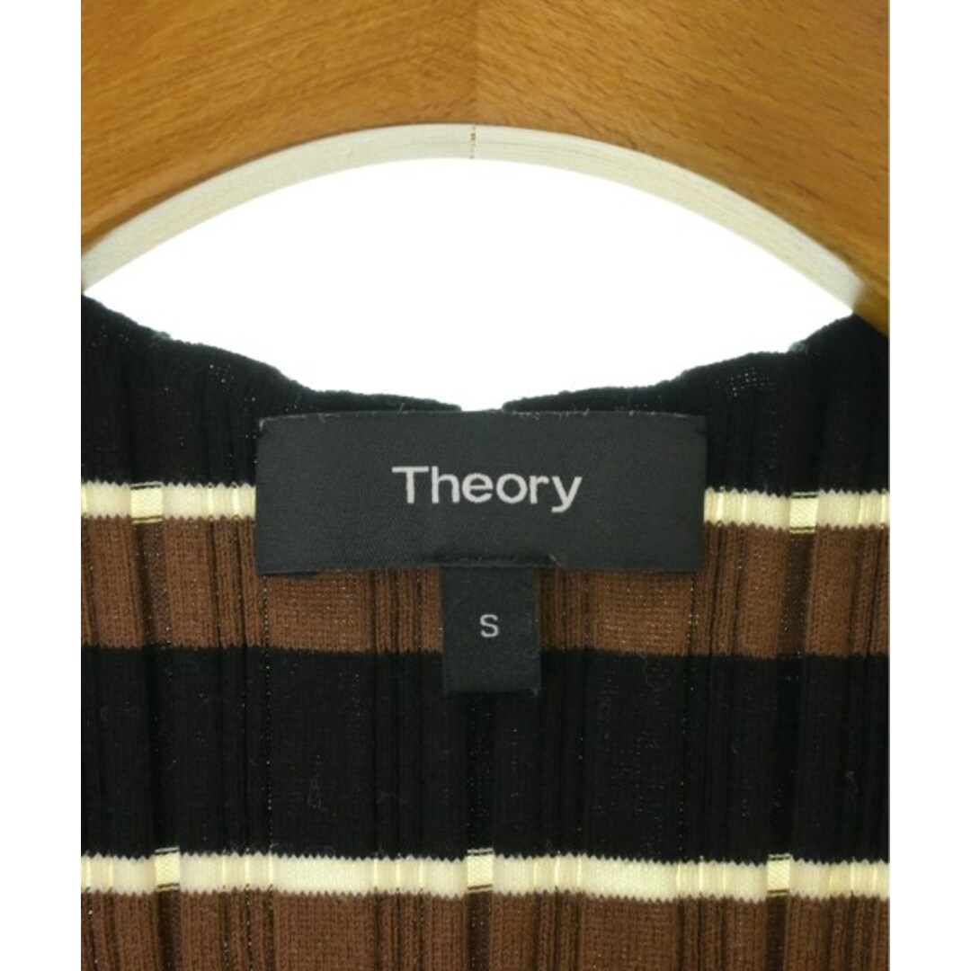 theory(セオリー)のTheory セオリー ニット・セーター S 茶x黒x白(ボーダー) 【古着】【中古】 レディースのトップス(ニット/セーター)の商品写真