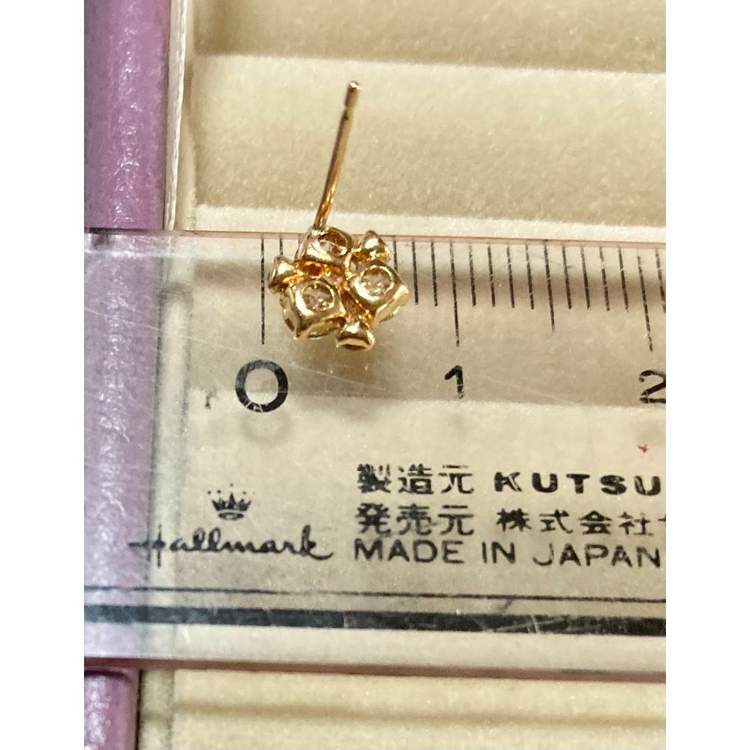 天然ダイヤモンドピアス0.7ct k18 - ピアス