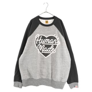 ヒューマンメイド(HUMAN MADE)のHUMAN MADE ヒューマンメイド Heart Sweatshirt ハートスウェットシャツ トレーナー グレー(スウェット)