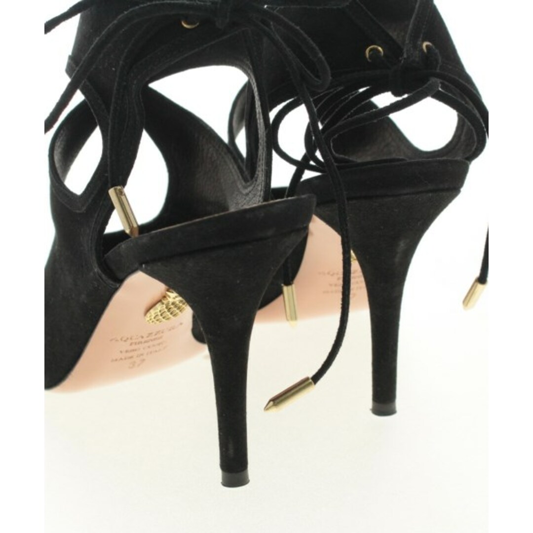 Aquazzura - AQUAZZURA アクアズーラ サンダル 37(23.5cm位) 黒 【古着