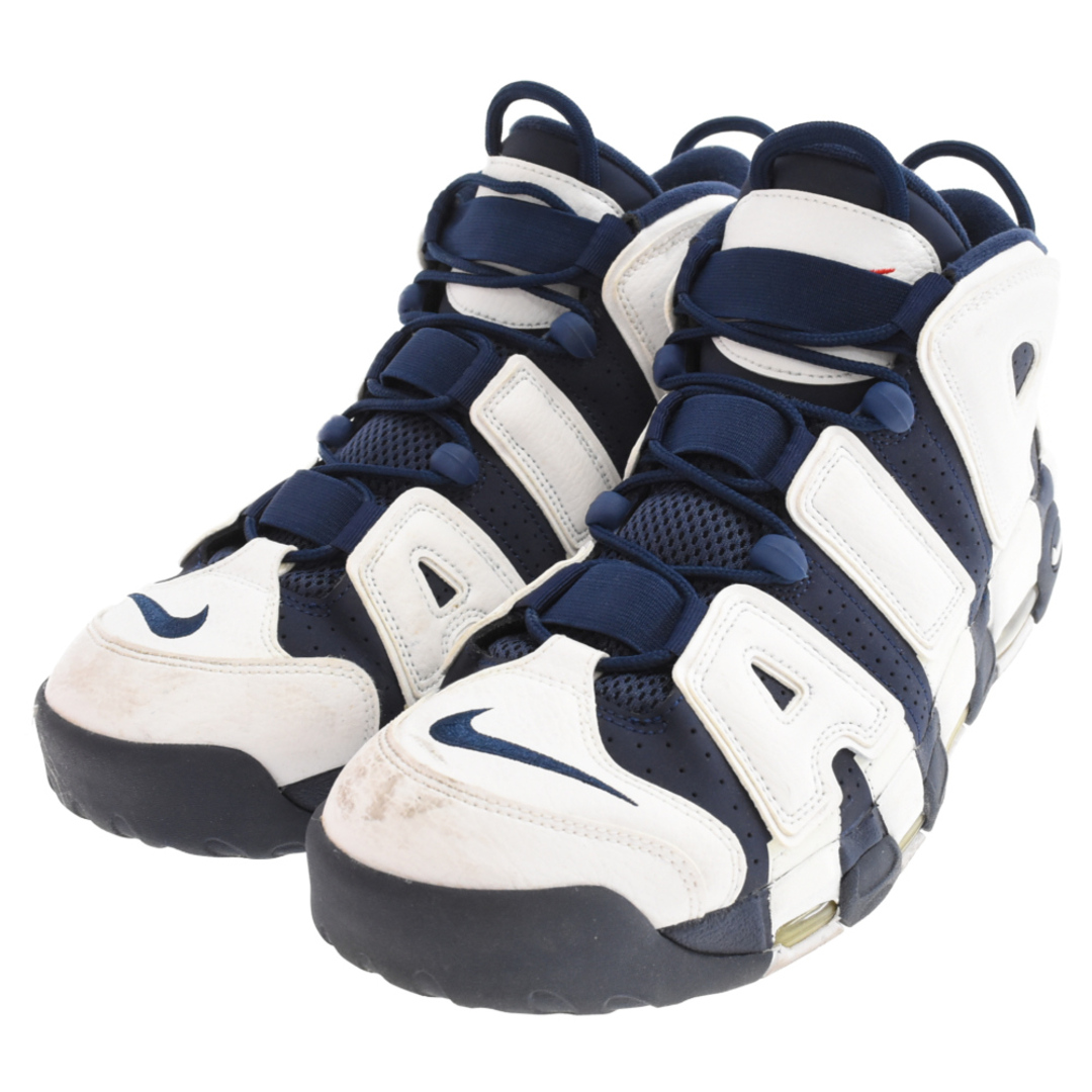 NIKE(ナイキ)のNIKE ナイキ AIR MORE UPTEMPO OLYMPIC 414962-104 エアモアアップ テンポ オリンピック ハイカットスニーカー US12/30cm ホワイト/ネイビー メンズの靴/シューズ(スニーカー)の商品写真