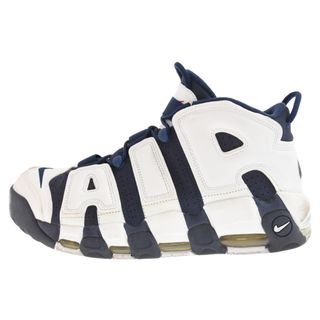 ナイキ(NIKE)のNIKE ナイキ AIR MORE UPTEMPO OLYMPIC 414962-104 エアモアアップ テンポ オリンピック ハイカットスニーカー US12/30cm ホワイト/ネイビー(スニーカー)