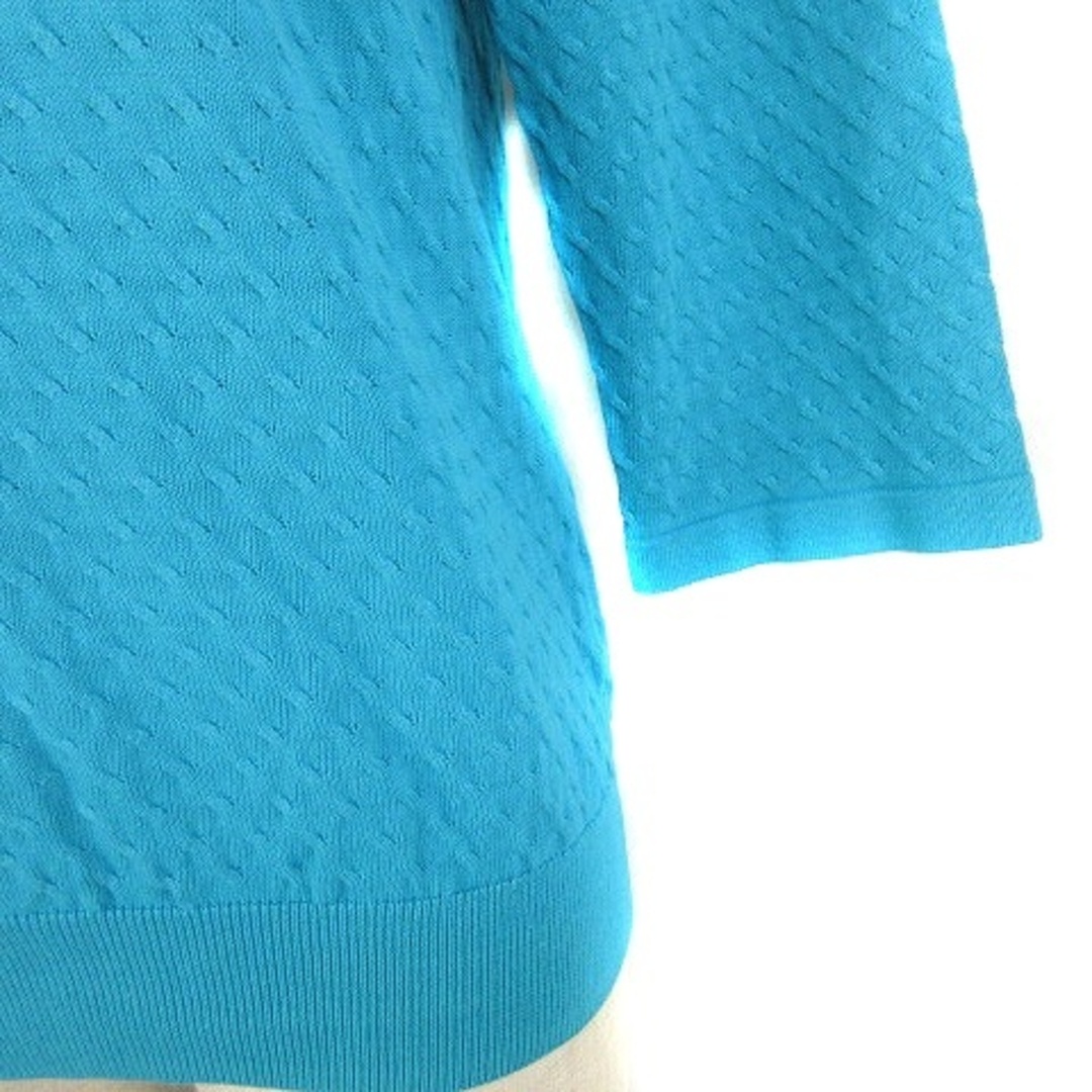 VIAGGIO BLU(ビアッジョブルー)のビアッジョブルー カットソー 七分袖 ラウンドネック コットン 無地 5 青 レディースのトップス(その他)の商品写真