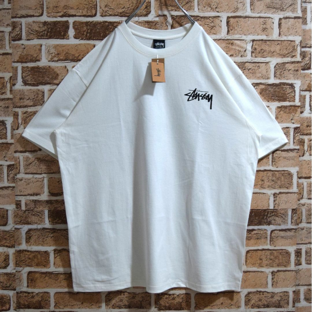 ステューシー》正規・新品タグ スケボー ホワイト XL Tシャツ-