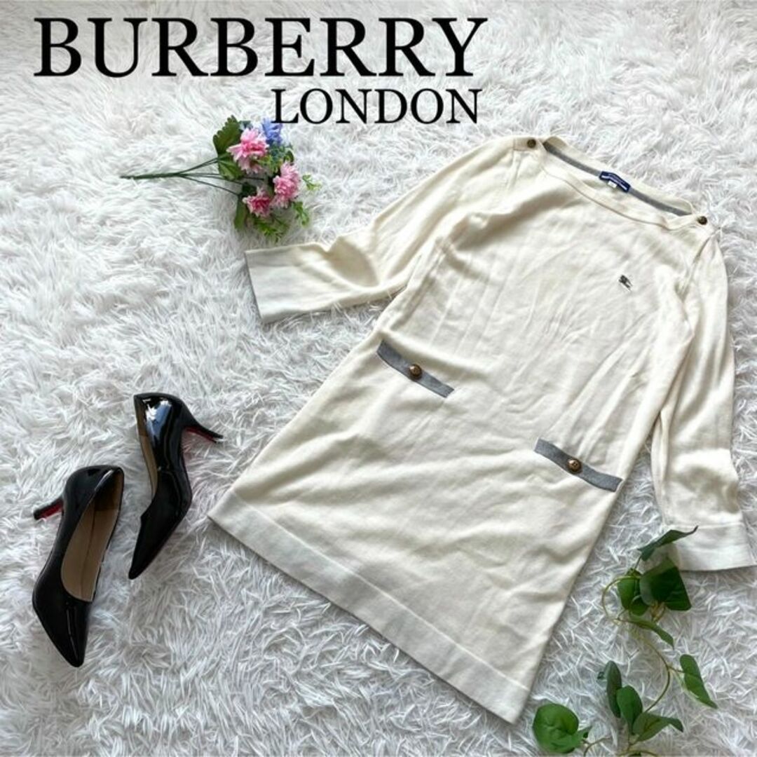 BURBERRY BLUE LABEL - 金釦♪バーバリーブルーレーベル/ニット ...