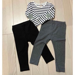 ユニクロ(UNIQLO)のUNIQLO & petit main 90cm☆3点セット(パンツ/スパッツ)