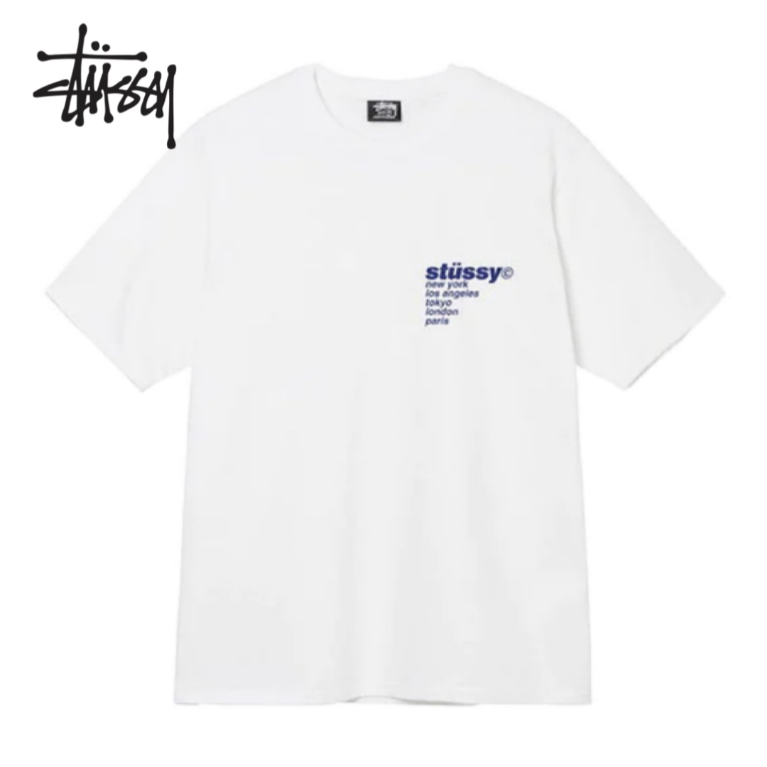 stussy ステューシー メンズ レディース Tシャツ 半袖 いちご 白 XL