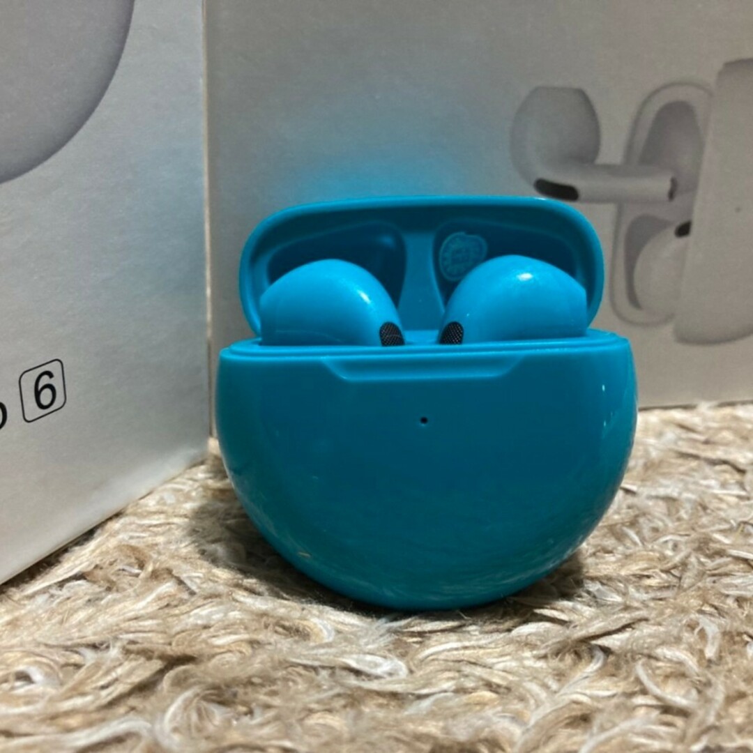 最強コスパ《ライトグリーン》AirPro6 Bluetoothイヤホン 箱つきの通販 by れん's shop｜ラクマ