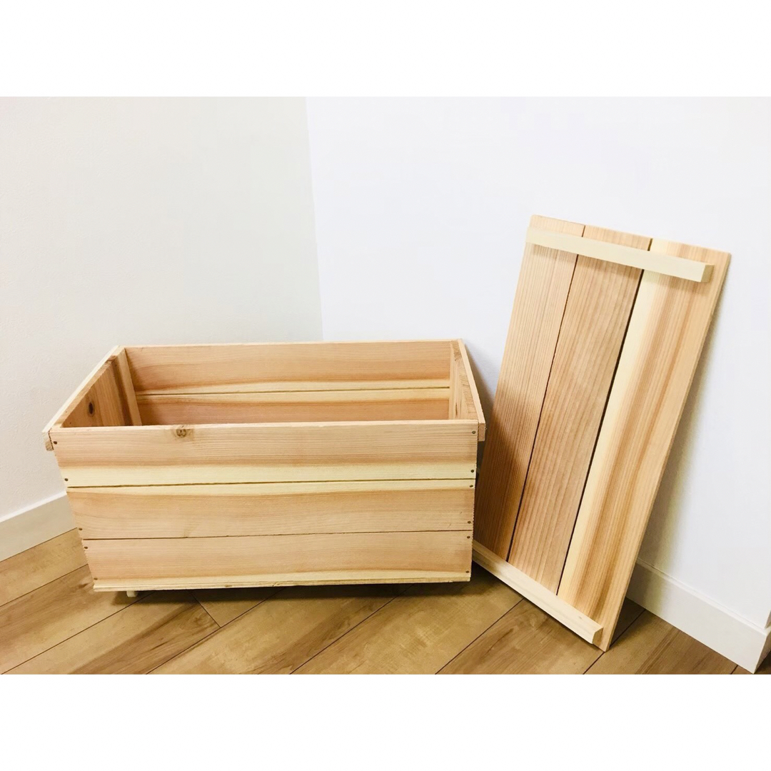直送商品 新品 雑貨 木箱 玩具箱 収納 キッチン // 2箱 キャスター 直送商品 新品 雑貨 木箱 玩具箱 収納 キッチン // 2箱 キャスター