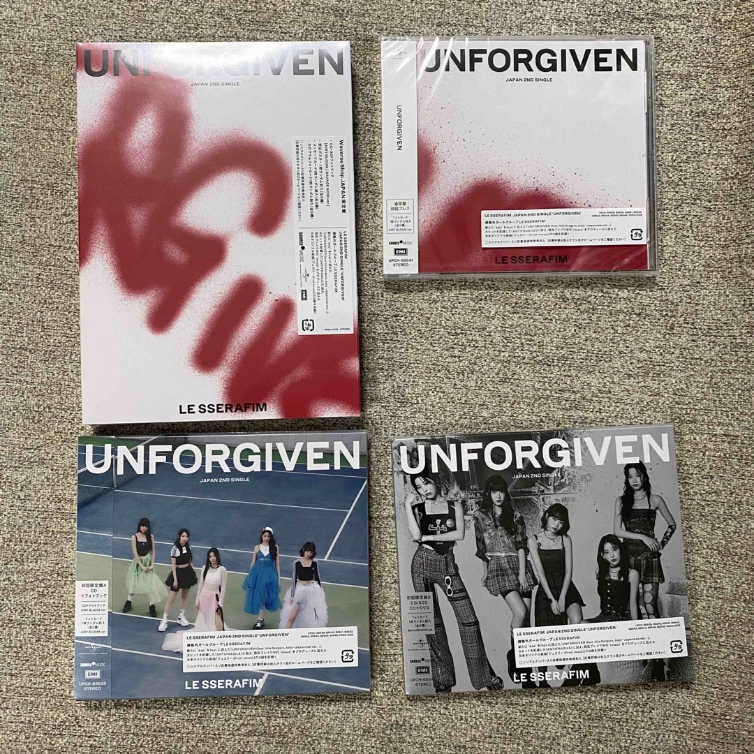 【新品未開封・シリアル付】lesserafim unforgiven 4形態 1