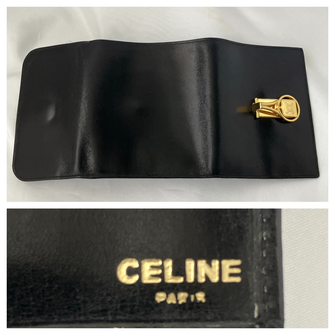 celine(セリーヌ)のセリーヌ　財布　ブラック　ゴールド金具　札入れ　小銭入れ有　カードポケット4 レディースのファッション小物(財布)の商品写真