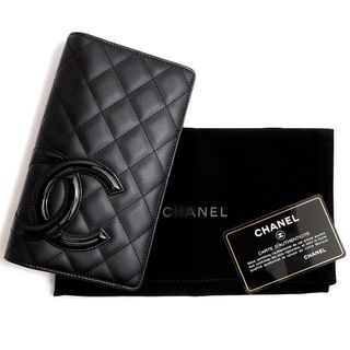 CHANEL シャネル キルティング 薄手の長財布 ピンク ロゴ入り