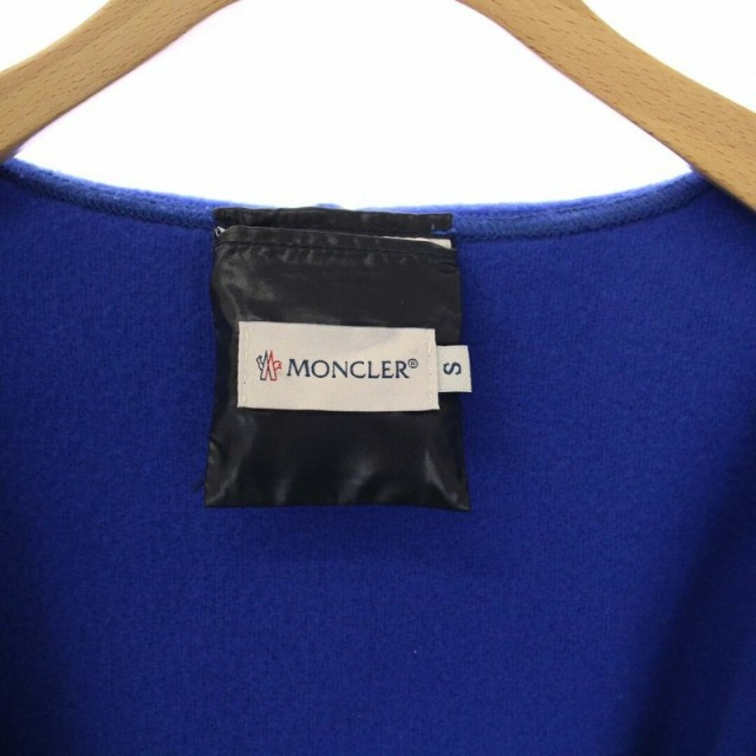 MONCLER(モンクレール)のモンクレール マンテラ ダウン切替ジャケット フリンジ トッパー S 青 黒 レディースのジャケット/アウター(ダウンジャケット)の商品写真