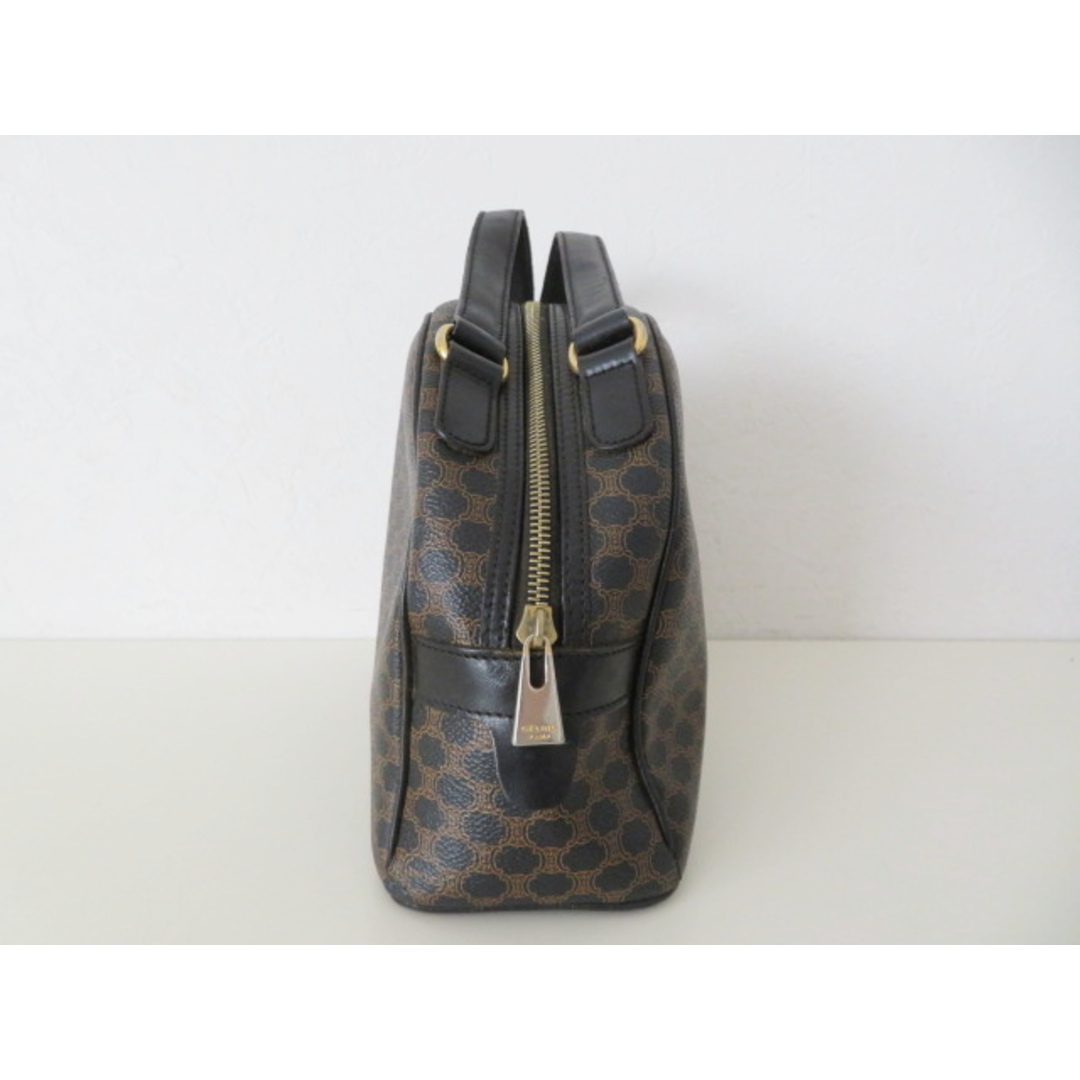 M09 CELINE セリーヌ マカダム柄 ハンドバッグ ブラウン-