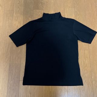 ドゥクラッセ(DoCLASSE)のドゥクラッセ　トロミ素材ハイネック７部袖tシャツ　黒(カットソー(長袖/七分))