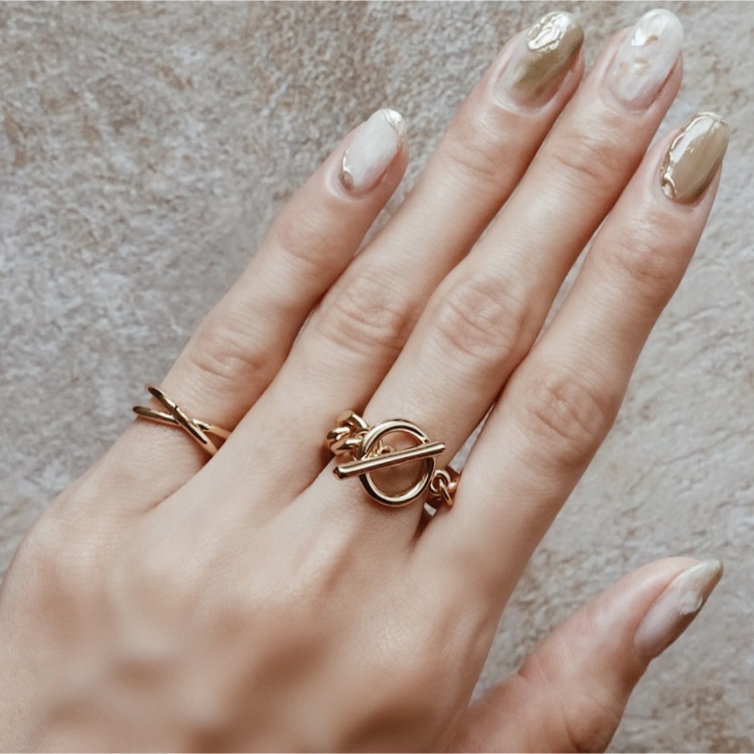 vintage design ring gold 2 レディースのアクセサリー(リング(指輪))の商品写真