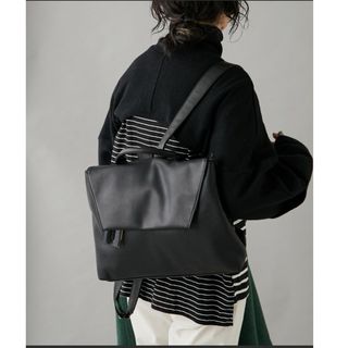 【美品】イアパピヨネ 3wayバッグ 本革/シボ　フラップ\u0026ファスナー　リュック