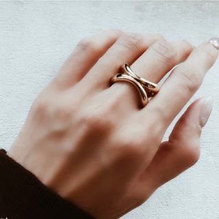 vintage design gold ring 3 2way(リング(指輪))