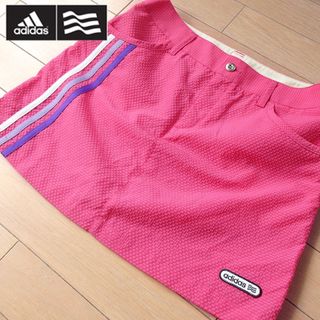 アディダス(adidas)の美品 S アディダスゴルフ レディース スカート ピンク(ウエア)